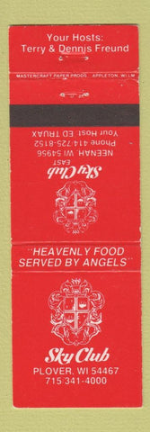 Matchbook Cover - Sky Club Plover WI