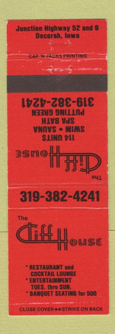 Matchbook Cover - Cliff House Motel Restaurant Decorah IA