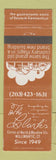 Matchbook Cover - The Clark's Restaurant Willimantic CT