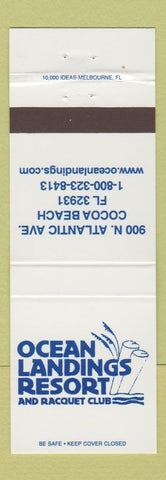 Matchbook Cover - Ocean Landings Resort Racquet Club Cocoa Beach FL