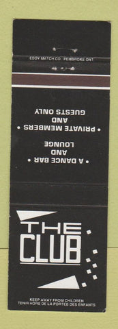 Matchbook Cover - The Club Dance Bar Private