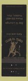 Matchbook Cover - Club El Toro Restaurant Hudson WY