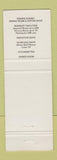 Matchbook Cover - Park Lodge Motor Hotel Moose Jaw SK