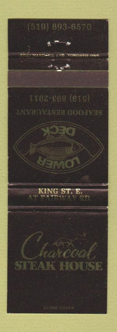 Matchbook Cover - Charcoal Steak House Lower Deck Toronto?