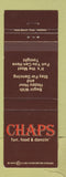 Matchbook Cover - Chaps Restaurant
