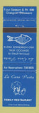 Matchbook Cover - La Casa Pasta Restaurant Glasgow DE WEAR