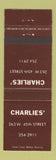 Matchbook Cover - Charlies' New York City?
