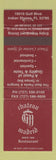 Matchbook Cover - Chateau Madrid Restaurant Indian Shores FL WEAR