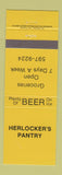 Matchbook Cover - Herlocker's Pantry Charlotte NC