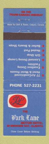 Matchbook Cover - Park Lane Motor Hotel Medicine Hat AB