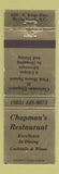 Matchbook Cover - Chapman's Restaurant Myrtle Beach SC