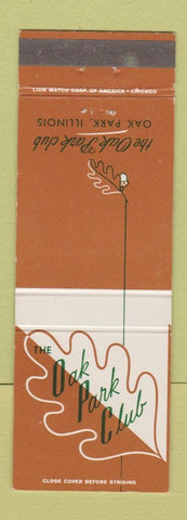 Matchbook Cover - Oak Park Club Oak Park IL