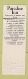 Matchbook Cover - Paradise Inn Sulphur Springs TX WEAR