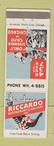 Matchbook Cover - Riccardo Restaurant Chicago IL