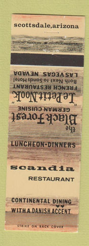Matchbook Cover - Scandia Restaurant Scottsdale AZ Danish Las Vegas NV