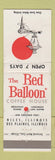 Matchbook Cover - Red Balloon Coffee House Des Plaines IL WEAR