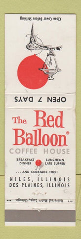Matchbook Cover - Red Balloon Coffee House Des Plaines IL WEAR