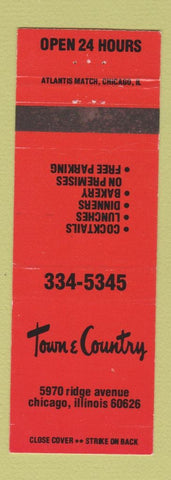 Matchbook Cover - Town & Country Chicago IL