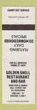 Matchbook Cover - Golden Shell Restaurant Bar Chicago IL