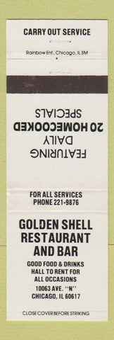 Matchbook Cover - Golden Shell Restaurant Bar Chicago IL
