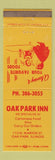 Matchbook Cover - Oak Park Inn Oak Park IL Chinese