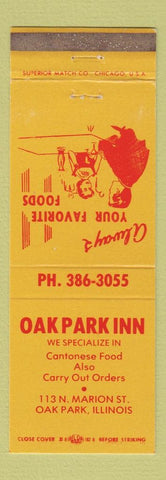 Matchbook Cover - Oak Park Inn Oak Park IL Chinese