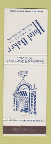 Matchbook Cover - Hotel Baker St Charles IL