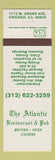 Matchbook Cover - Atlantic Restaurant Pub Chicago IL
