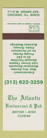 Matchbook Cover - Atlantic Restaurant Pub Chicago IL
