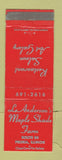 Matchbook Cover - Le Anderson's Maple Shade Farm Peoria IL