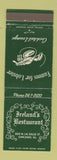 Matchbook Cover - Ireland's Restaurant Chicago IL