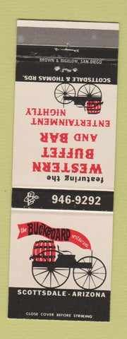 Matchbook Cover - Buckboard Restaurant Scottsdale AZ WEAR