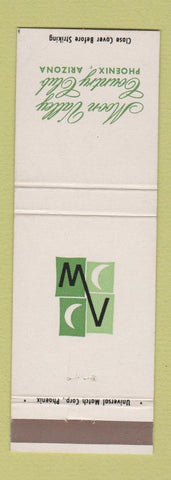Matchbook Cover - Moon Valley Country Club Phoenix AZ