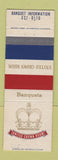 Matchbook Cover - United Crown Room Chicago IL