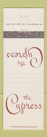 Matchbook Cover - The Cypress Restaurant Chicago? IL