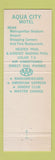 Matchbook Cover - Aqua City Motel Minneapolis MN