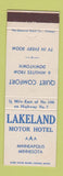 Matchbook Cover - Lakeland Motor Hotel Minneapolis MN