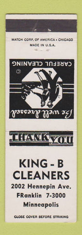 Matchbook Cover - King B Cleaners Minneapolis MN