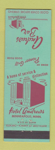 Matchbook Cover - Hotel Andrews  Minneapolis MN