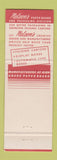 Matchbook Cover - Nelson's Master Roofs Minneapolis MN
