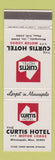 Matchbook Cover - Curtis Hotel Minneapolis MN