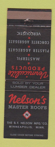 Matchbook Cover - Nelson's Master Roofs Minneapolis MN