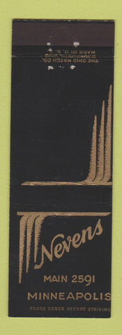 Matchbook Cover - Nevens Minneapolis MN
