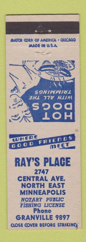 Matchbook Cover - Ray's Place Minneapolis MN