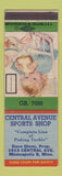 Matchbook Cover - Central Avenue Sports Shop fishing tackle Minneapolis MN