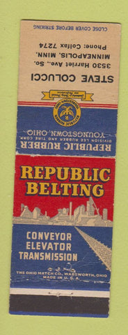 Matchbook Cover - Republic Belting Steve Colucci Minneapolis MN