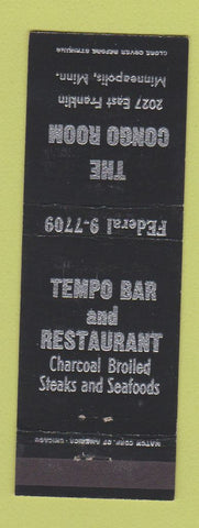 Matchbook Cover - Congo Room Tempo Bar Restaurant Minneapolis MN