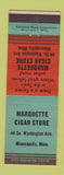 Matchbook Cover - Marquette Cigar Store Minneapolis MN