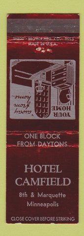 Matchbook Cover - Hotel Camfield Minneapolis MN