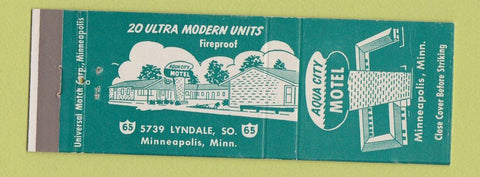 Matchbook Cover - Aqua City Motel Minneapolis MN